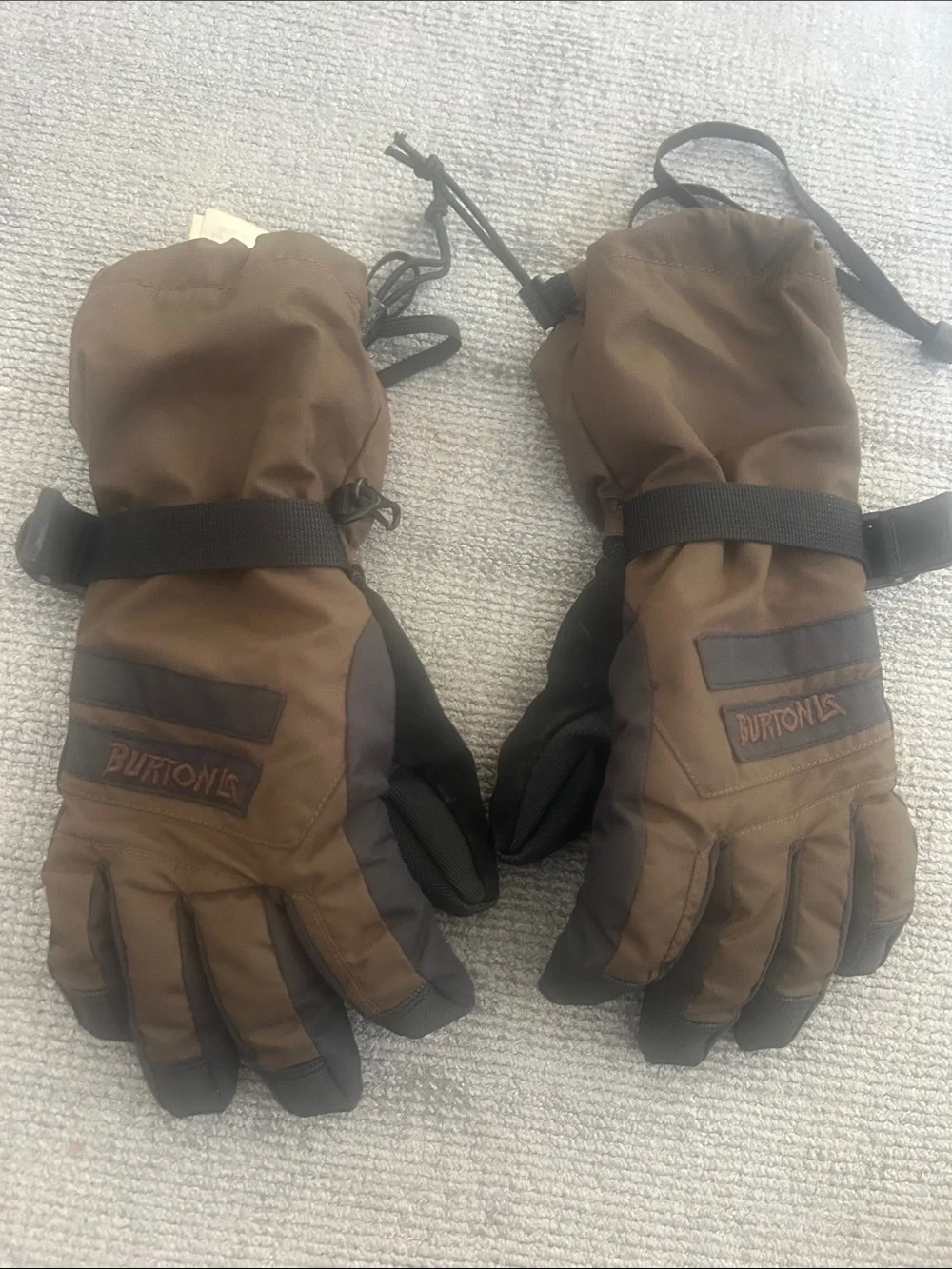 Burton Kids Brown and Black Mittens